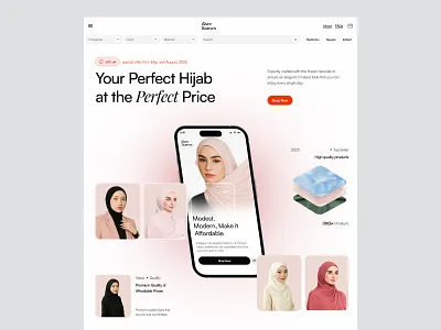 Alvee Scarves - Hijab Store eCommerce branding company design ecommerce elementor fashion framer hijab landing lifestyle online page shop store ui webflow website woman wordpress