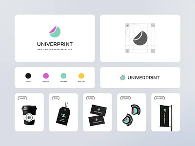 Brand Guidelines for Print House bold brand guideline brand identity branding business color palette design system ecommerce graphic design iconography icons logo minimal print design printing products smm startup stickers visual identity