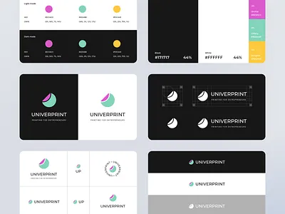 Brand Book and Merch for Print House ads banner bold brand assets brand book brand guidelines brand identity branding business card color palette design system ecommerce graphic design logo merch minimal mockup packaging print design startup