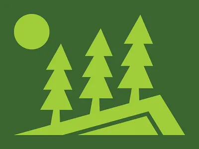 Trees in the Woods design digital forest geometric illustration minimalist nature outdoor shapes trees vector woods