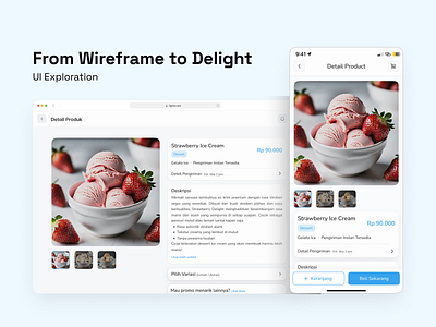 UI Exploration | Product Detail Page for Ice Cream Brand 2025 dashboard design design graphic design ui ui design uiux user interface ux ux design