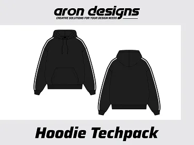 HOODIE TECHPACK TEMPLATE 2d drawing 2d illustration apperal design design drawing fashion design fashion tech fashion techpack flat sketch graphic design hoodie illustration streetwear design technical illustration techpack ui