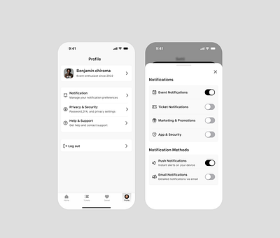 Settings screen app design dailyui design mobile app product design settings ui uiux user experience ux