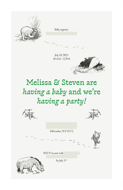 Baby shower invite baby shower invitation layout typography