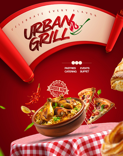 Restuarant Poster branding design graphic design illustration poster