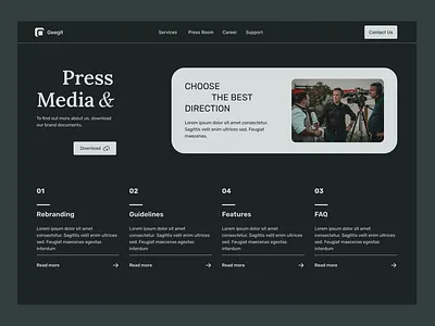 Day 51 | Press Page UI | 100 Days UI Challenge 100days design design inspiration desktop figma ui uiux ux