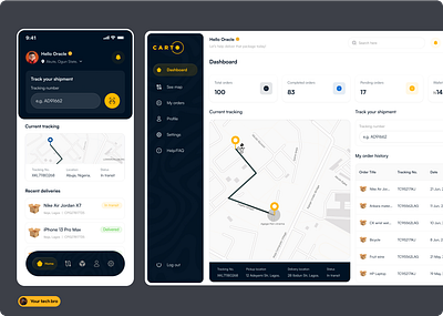 Delivery mobile x web app clean dashboard delivery lagos logistics mobile app mobile x web ui design ux design