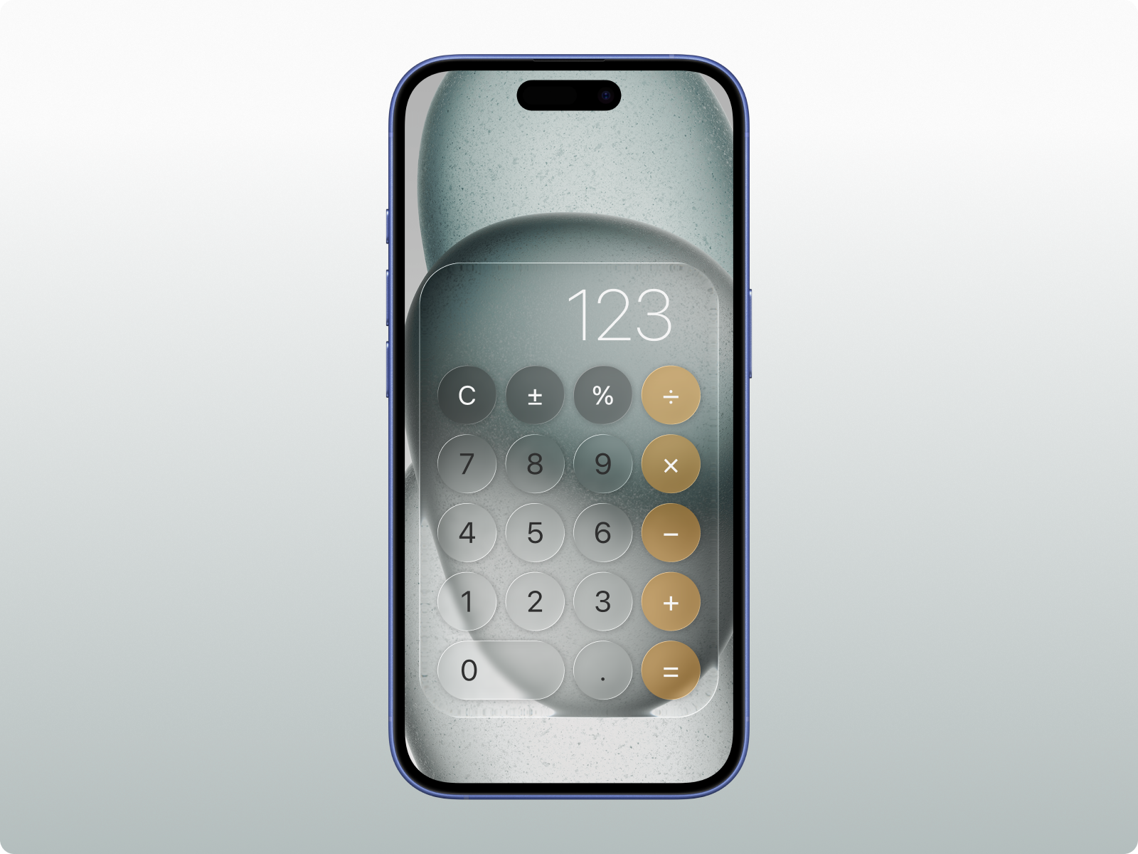 DailyUI #004: A Calculator apple calculator dailyui graphic design interface liquid glass ui