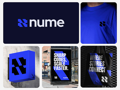 Nume - Technology - Fintech -AI- Cryptocurrency Logo & Branding abstract logo app icon brand guidelines brand identity brand logo branding business branding corporate branding crypto cryptocurrency fintech logo designs technology visual identity web3
