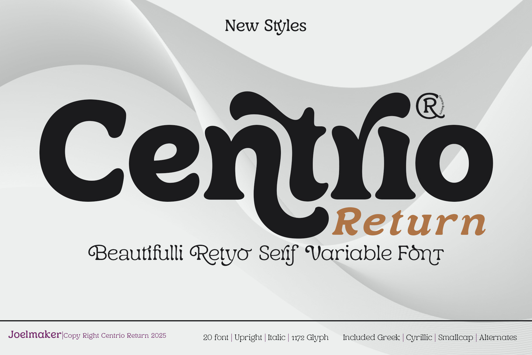 Centrio Return branding font graphic design logo