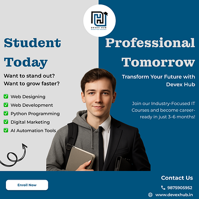 Course Providing Template advertisement figma design graphic design