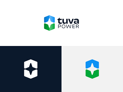 Tuva power branding design electricity flat generate graphic design green energy illustration logo minimal power renewable solar spark startup tuva ux vector water wind