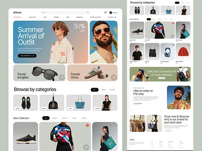 Ecommerce Fashion Website accessories store clothing brand e commerce ecommerce ecommerce ui fashion website web design