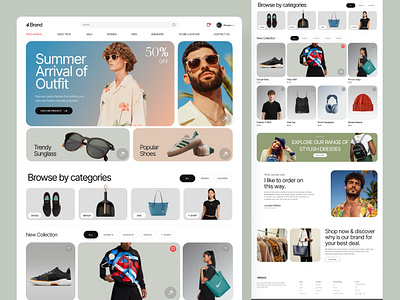Ecommerce Fashion Website accessories store clothing brand e commerce ecommerce ecommerce ui fashion website web design