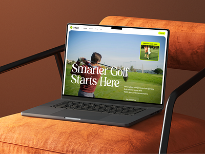 Golf training website header ui design design interface product service startup ui ux web website