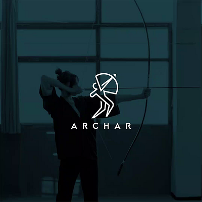 ARCHAR: Minimalist Archer Logo Design brand identity branding design design logo flat graphic design icon illustration line art logo logo design logos logotype minimal minimal logo modern simple timeless unique
