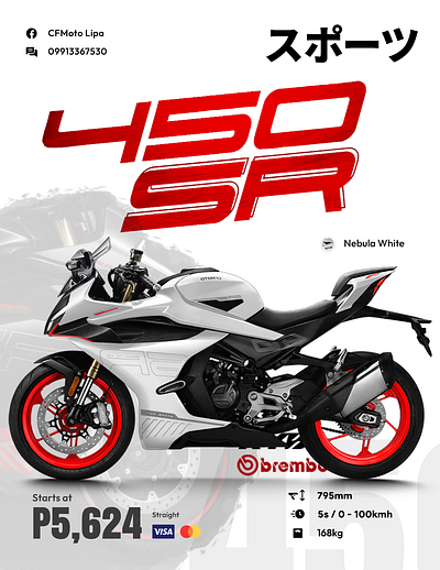 CFMoto 450-SR SOCMED Post for CFMoto Lipa - Wheeltek graphic design