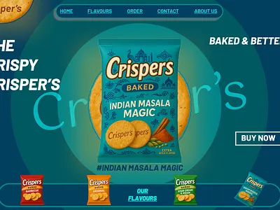 Product landing page for a Crisps / Wafers brand graphic design landing page ui ui design web design