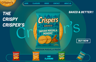 Product landing page for a Crisps / Wafers brand graphic design landing page ui ui design web design