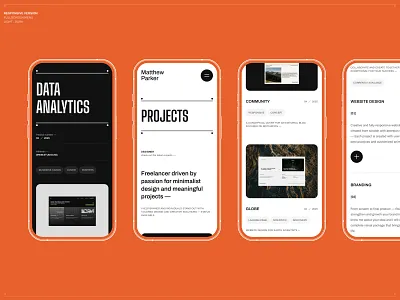Parker | Portfolio — Template #3 blog cms concept design landing page minimalist modern portfolio ui ux web web design webdesign website