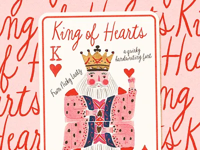 New! King of Hearts Font cards cursive cute fonts font fonts fun branding greeting cards invitations king of hearts label packaging playful quirky typography