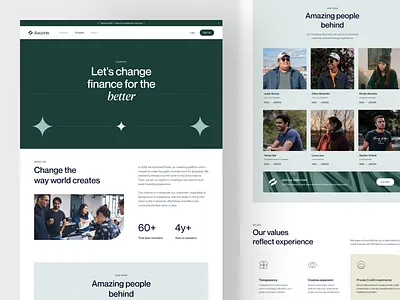 Ascone - Finance Company Page b2b banking clean dipa inhouse finance financial fintech investment minimal design modern design portofolio management saas startup ui uiux wealth wealth management web design website