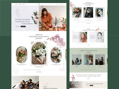 Floral Design - Website Interface art clean design floral floral web flower home homepage landingpage minimal ui ui design ux design web design website website design
