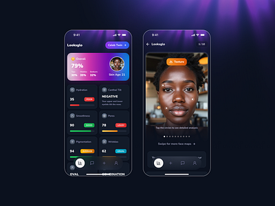 Looksglo App Design Concept 2025 branding clean design figma gradient illustration logo minimal ui ux web website