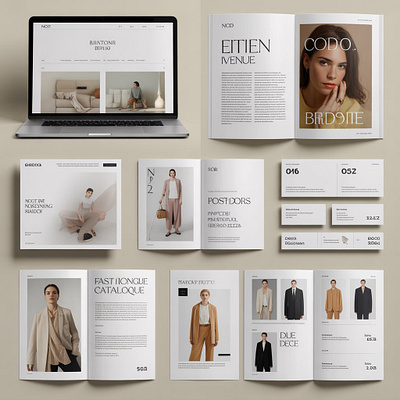 Elegant Fashion Brand Identity & Lookbook Design art direction brand identity branding design graphic design logo logo design muradul islam ui