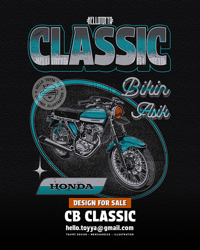 CB Honda - Motorcycle illustration artwork automotive cb honda classic motorcycle graphic design honda illustration motorbike motorcycle tshirt design vector graphic vintage
