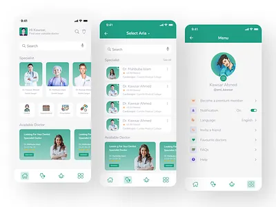 Doctor & Dentist Appointment Booking App appdesign appointmentbooking cleanui clinicapp dentistapp doctorapp healthcare healthtech medicalapp mobileapp modernui productdesign uidesign uxdesign