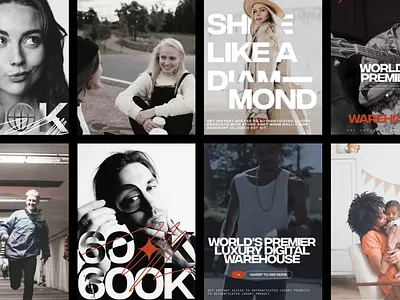 Bold branding for a modern luxury disruptor animation brand branding diamond feminine font instagram jewelry luxury person photo pitch deck post presentation social media text typeface typography website women