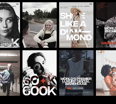 Bold branding for a modern luxury disruptor animation brand branding diamond feminine font instagram jewelry luxury person photo pitch deck post presentation social media text typeface typography website women