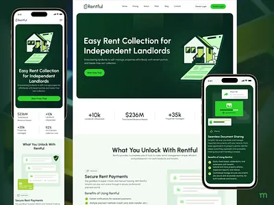 SaaS Landing Page Mobile Responsive figma designer mobile first mobile responsive modern saas landing page real state responsive design saas design saas landing page uiux design web app design website design