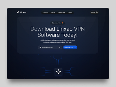 Linxao VPN Landing Page UI cyber security cybersecurity design cybersecurity designs design figma landing page product page ui uiux ux vpn designs vpn ui design web design