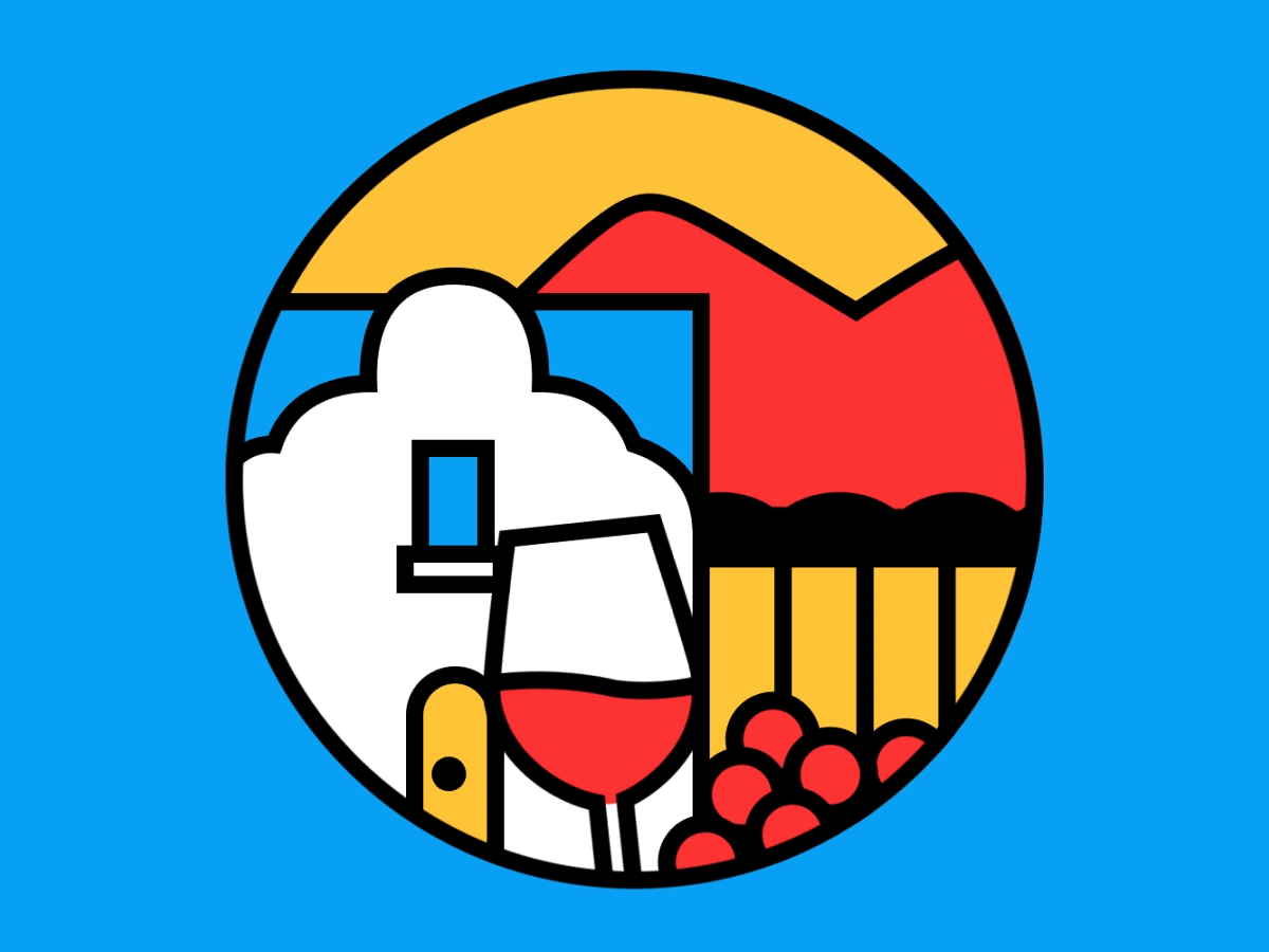 Cape Town | Wine Farm animation cape town icon illustration looping motion design motion graphics travel vector wine wine farm