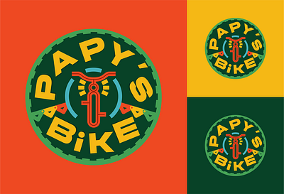 Papy's Bike Store Identity bicycle bike branding design gif icon identity illustration logo repair social media ui vector
