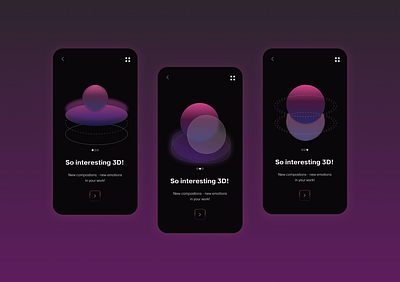 3D Design Application 🟣 3d branding design graphic design typography ui ux webdesign арт концепт приложение приложения рекомендации