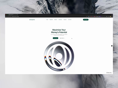 Landing page design for High yield USD banking crypto encryption finance financial fintech fintech website framer high yield landing page landing page design minimal money stock usd website