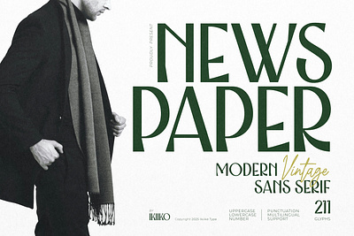 Newspaper - Modern Vintage Sans Serif branding classic font elegant font font fonts logo luxury font magazine font modern sans serif modern vintage font modern vintage sans newsletter font newspaper font sans sans serif typeface typo typography vintage sans serif