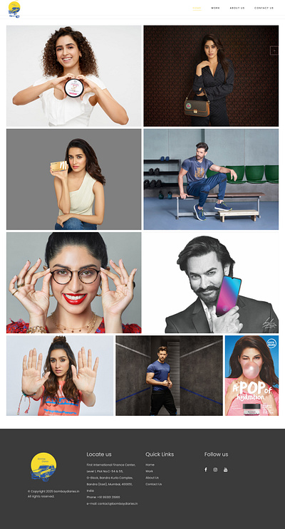 Website design for a production house design interactiondesign ui web