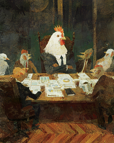 Pecking Order art for designers