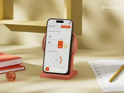 HireOn — Mobile App 3D Animation | Potential 2d 2d animation 3d 3d animation ai app animation app design dashboard design hireon hr hr saas mobile app motion graphics potential saas saas app ui ui animation ux