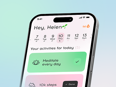 Habits Tracker App UI ui