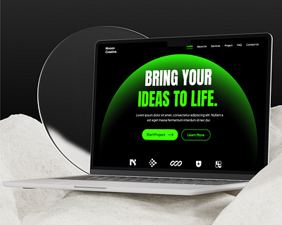 ⚡️ Modern & Bold UI/UX Design for Web Landing Page | Dark + Neon animation branding graphic design ui uiux user experience user interface ux web design website