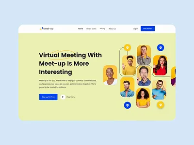 Meeting Platform SaaS Design Animation🧑🏻‍💻👥 animation clean design meeting tool minimal saas saas design saas landing ui uiux design ux ux design virtual meeting web landing website design