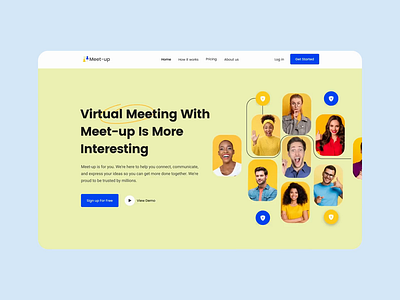 Meeting Platform SaaS Design Animation🧑🏻‍💻👥 animation clean design meeting tool minimal saas saas design saas landing ui uiux design ux ux design virtual meeting web landing website design