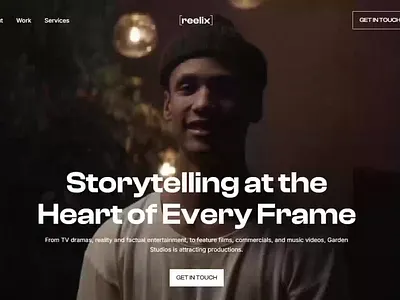 Reelix video production, filmmakers and creative agency website creative agency figma framer landing page video production web design webflow