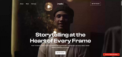 Reelix video production, filmmakers and creative agency website creative agency figma framer landing page video production web design webflow