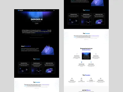 Landing Page Concept for AI Security Company ai b2b b2c clean cyber security dark design homepage illustration landing page marketing website modern security simple tech web design